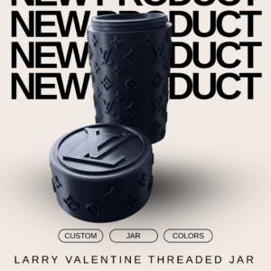 Larry Valentine Threaded Logo Jar - Image 1