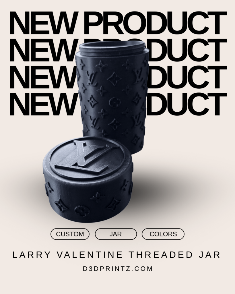 Larry Valentine Threaded Logo Jar